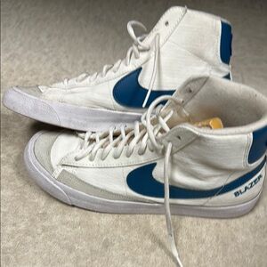 Nike Blazer White and Blue High-Tops